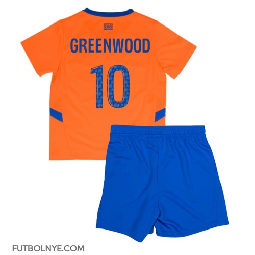 Camiseta Olympique de Marseille Mason Greenwood #10 Tercera Equipación para niños 2024-25 manga corta (+ pantalones cortos)